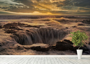 Thor's Well Wall Mural Wallpaper - Canvas Art Rocks - 4