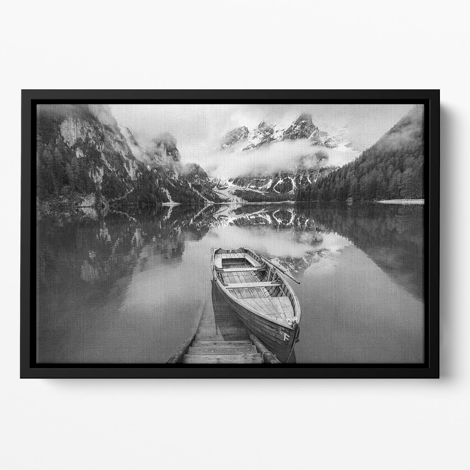 En Blanco Y Negro Floating Framed Canvas - Canvas Art Rocks - 2