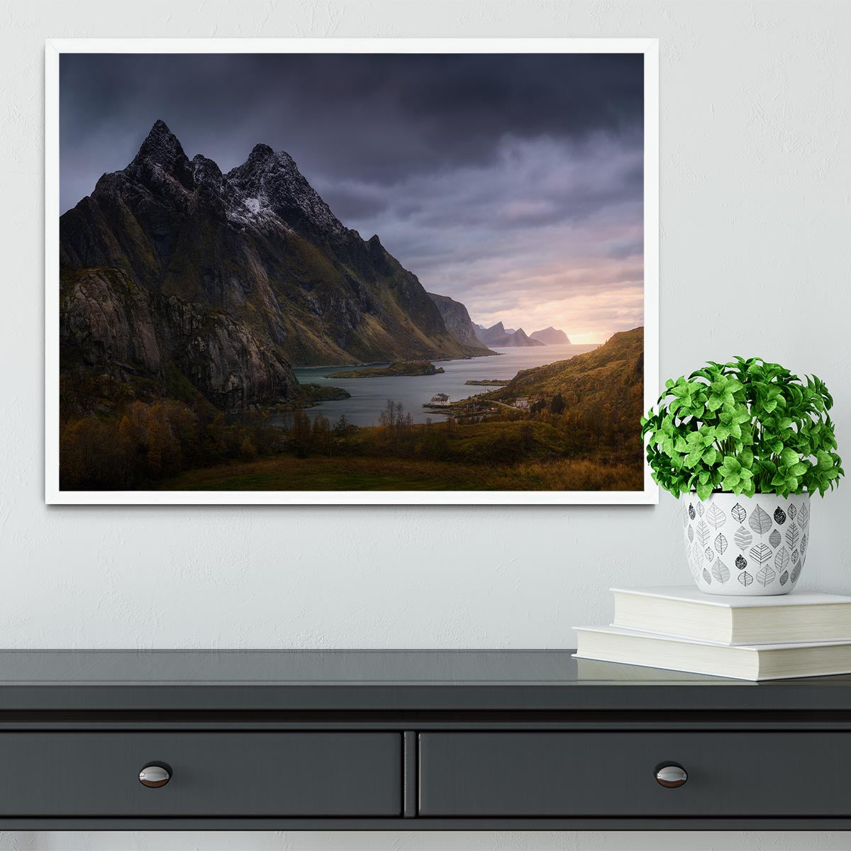 The Fjord Framed Print - Canvas Art Rocks -6