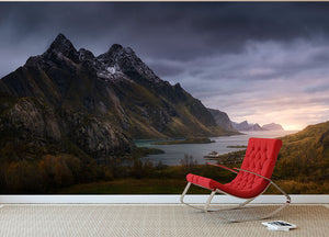 The Fjord Wall Mural Wallpaper - Canvas Art Rocks - 2