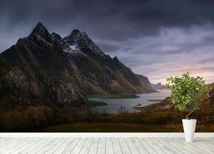 The Fjord Wall Mural Wallpaper - Canvas Art Rocks - 4