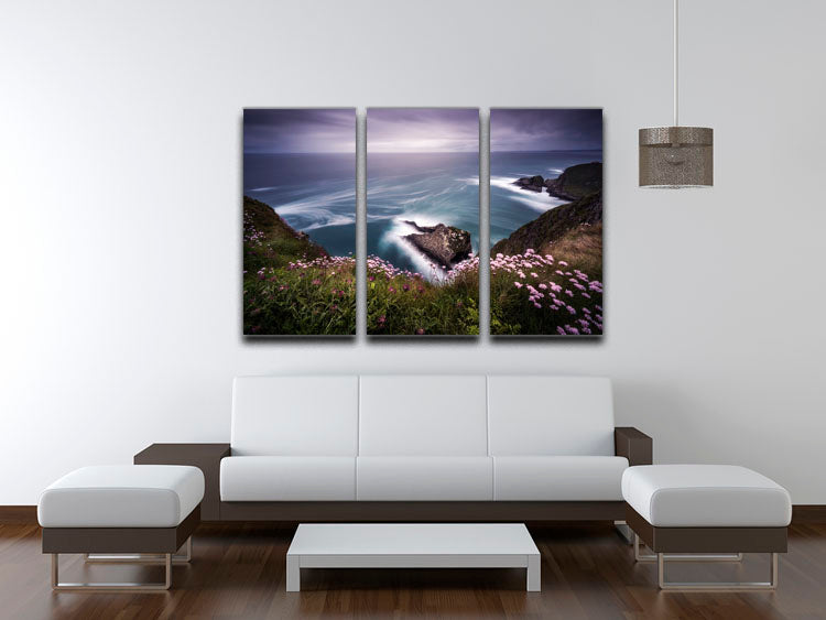 On The Edge Of The Cliff 3 Split Panel Canvas Print - Canvas Art Rocks - 3