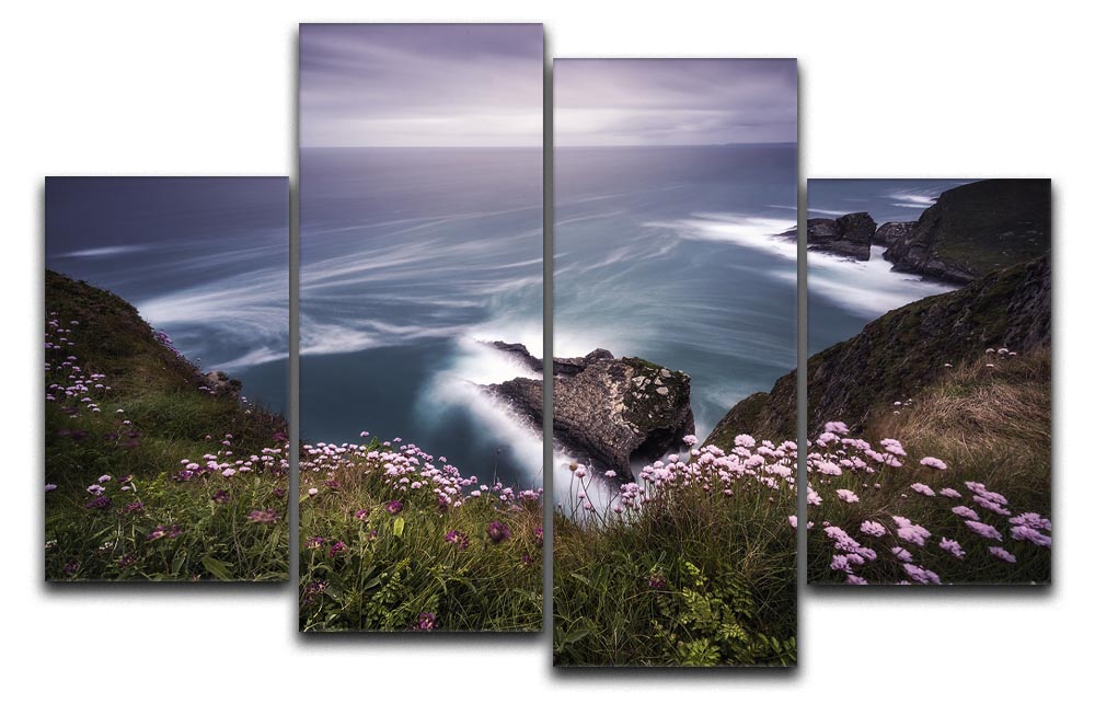 On The Edge Of The Cliff 4 Split Panel Canvas - Canvas Art Rocks - 1