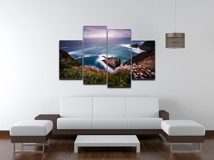 On The Edge Of The Cliff 4 Split Panel Canvas - Canvas Art Rocks - 3
