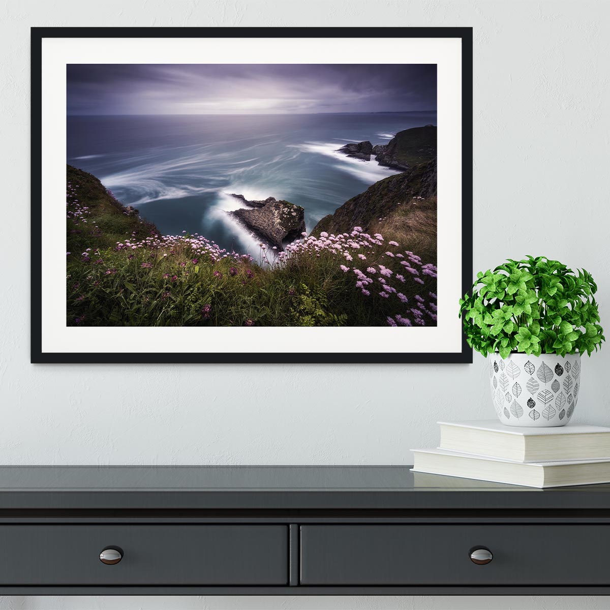 On The Edge Of The Cliff Framed Print - Canvas Art Rocks - 1