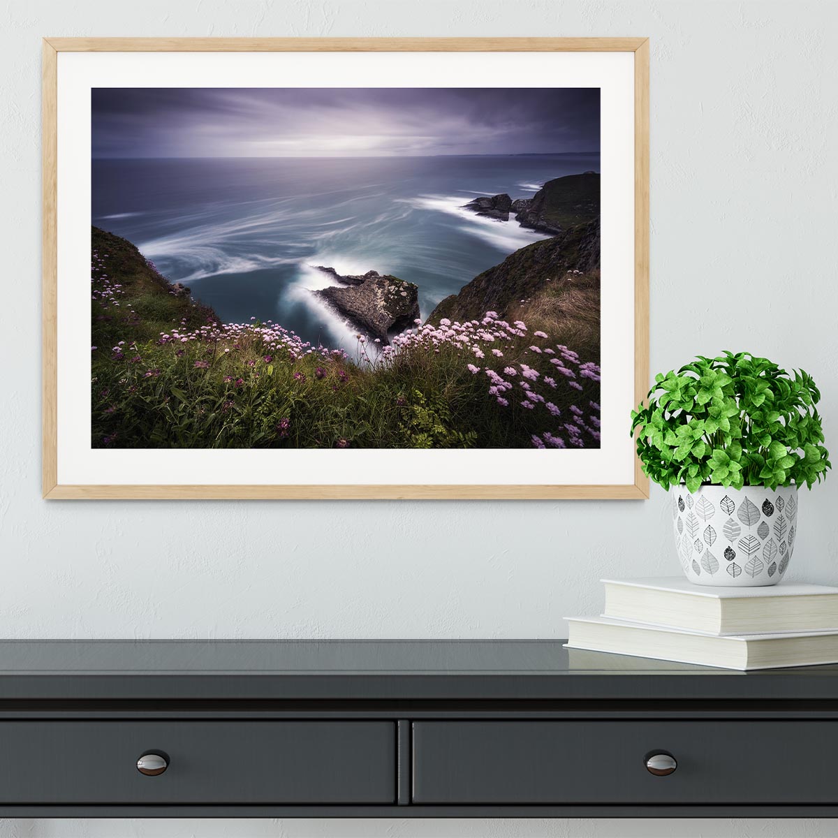 On The Edge Of The Cliff Framed Print - Canvas Art Rocks - 3