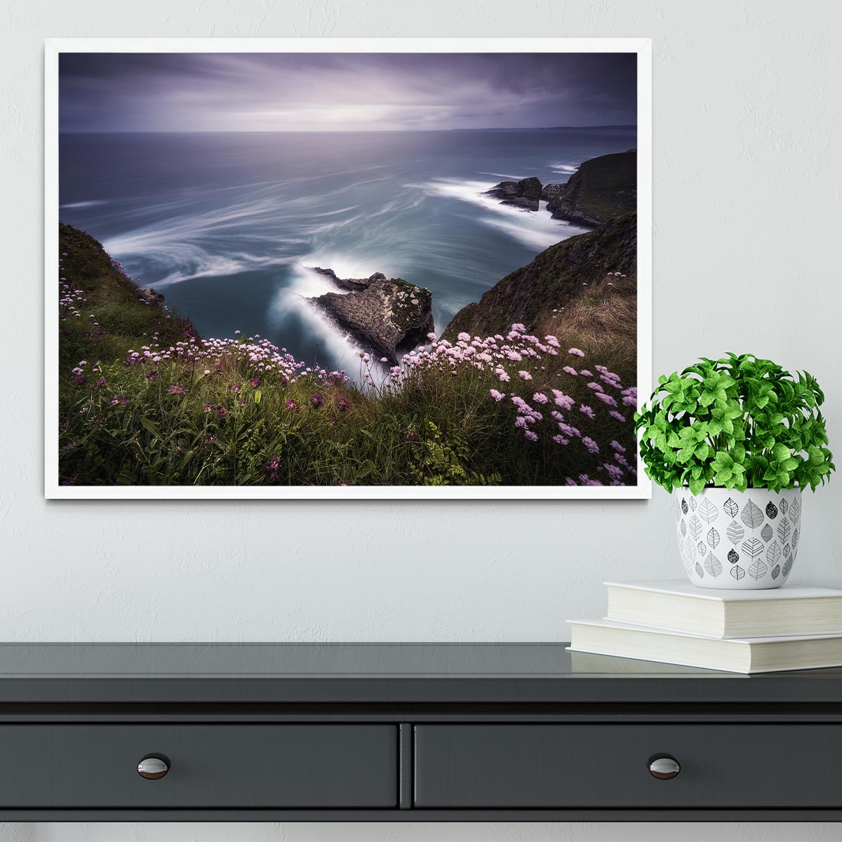 On The Edge Of The Cliff Framed Print - Canvas Art Rocks -6