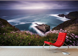 On The Edge Of The Cliff Wall Mural Wallpaper - Canvas Art Rocks - 2