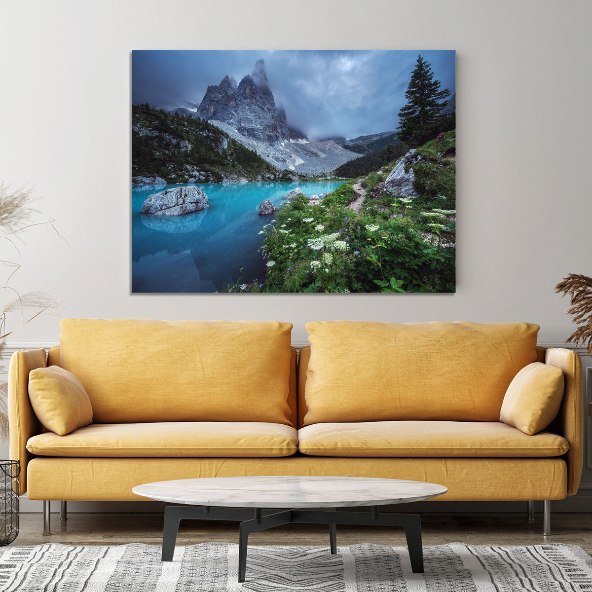 Veneto Lago Di Sorapis Panorama Canvas Print or Poster - Canvas Art Rocks - 4