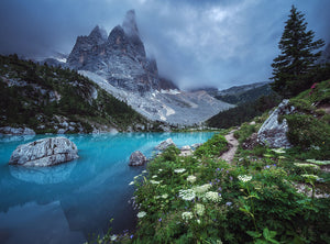 Veneto Lago Di Sorapis Panorama Wall Mural Wallpaper - Canvas Art Rocks - 1