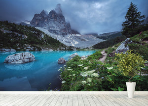 Veneto Lago Di Sorapis Panorama Wall Mural Wallpaper - Canvas Art Rocks - 4