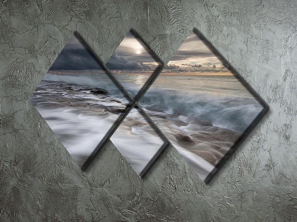 Action In Sea 4 Square Multi Panel Canvas - Canvas Art Rocks - 2
