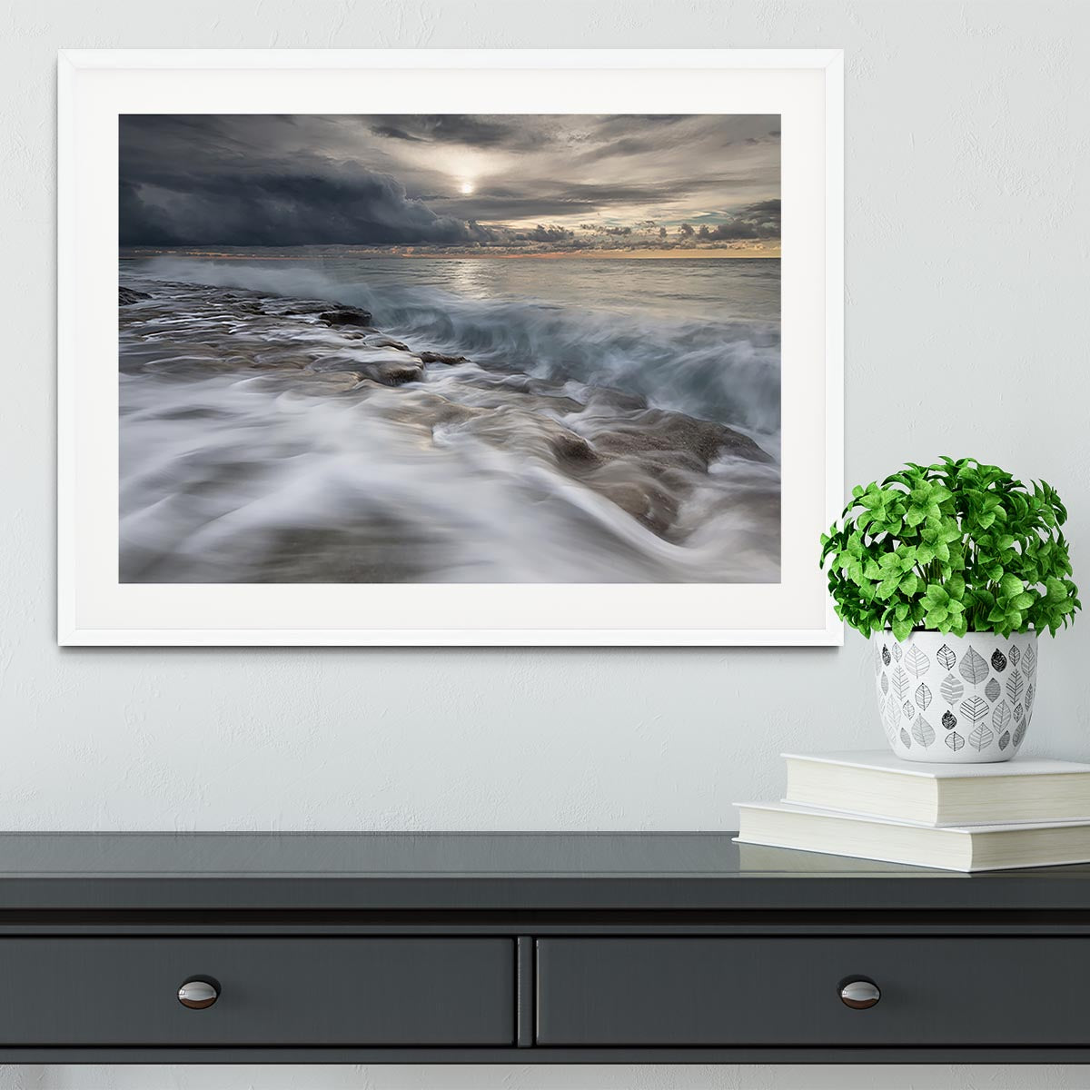 Action In Sea Framed Print - Canvas Art Rocks - 5