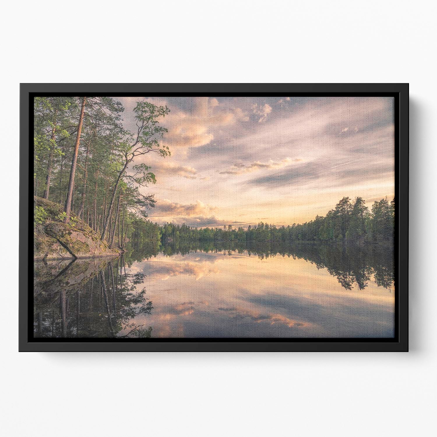 Lake Tarmsjapn Sweden Floating Framed Canvas - Canvas Art Rocks - 2