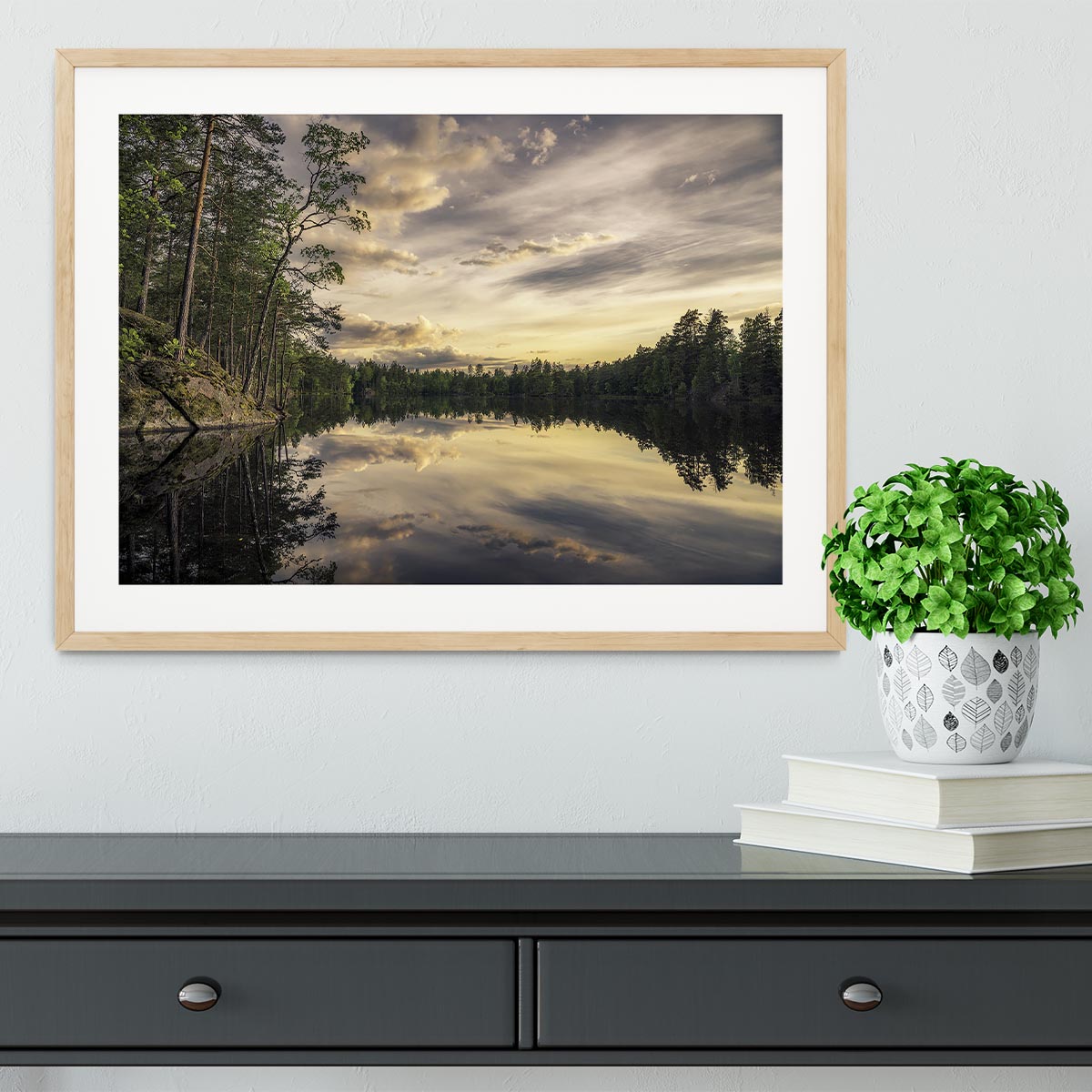 Lake Tarmsjapn Sweden Framed Print - Canvas Art Rocks - 3