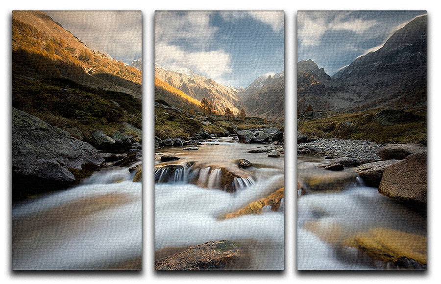 Autumn In The Alps 3 Split Panel Canvas Print - Canvas Art Rocks - 1