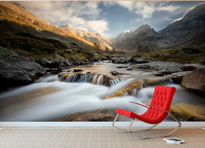 Autumn In The Alps Wall Mural Wallpaper - Canvas Art Rocks - 2