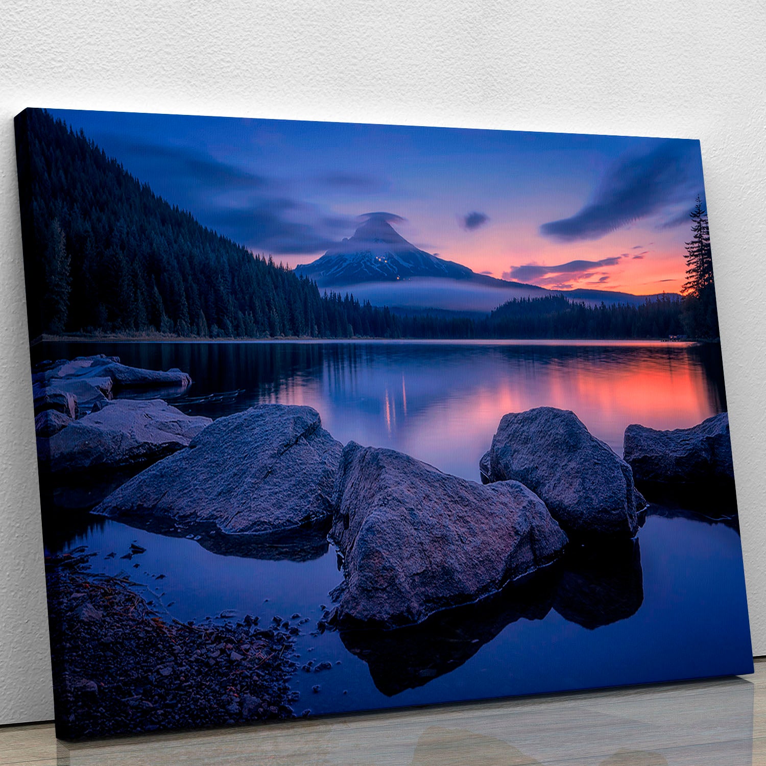 Twilight At Trillium Lake Canvas Print or Poster - Canvas Art Rocks - 1