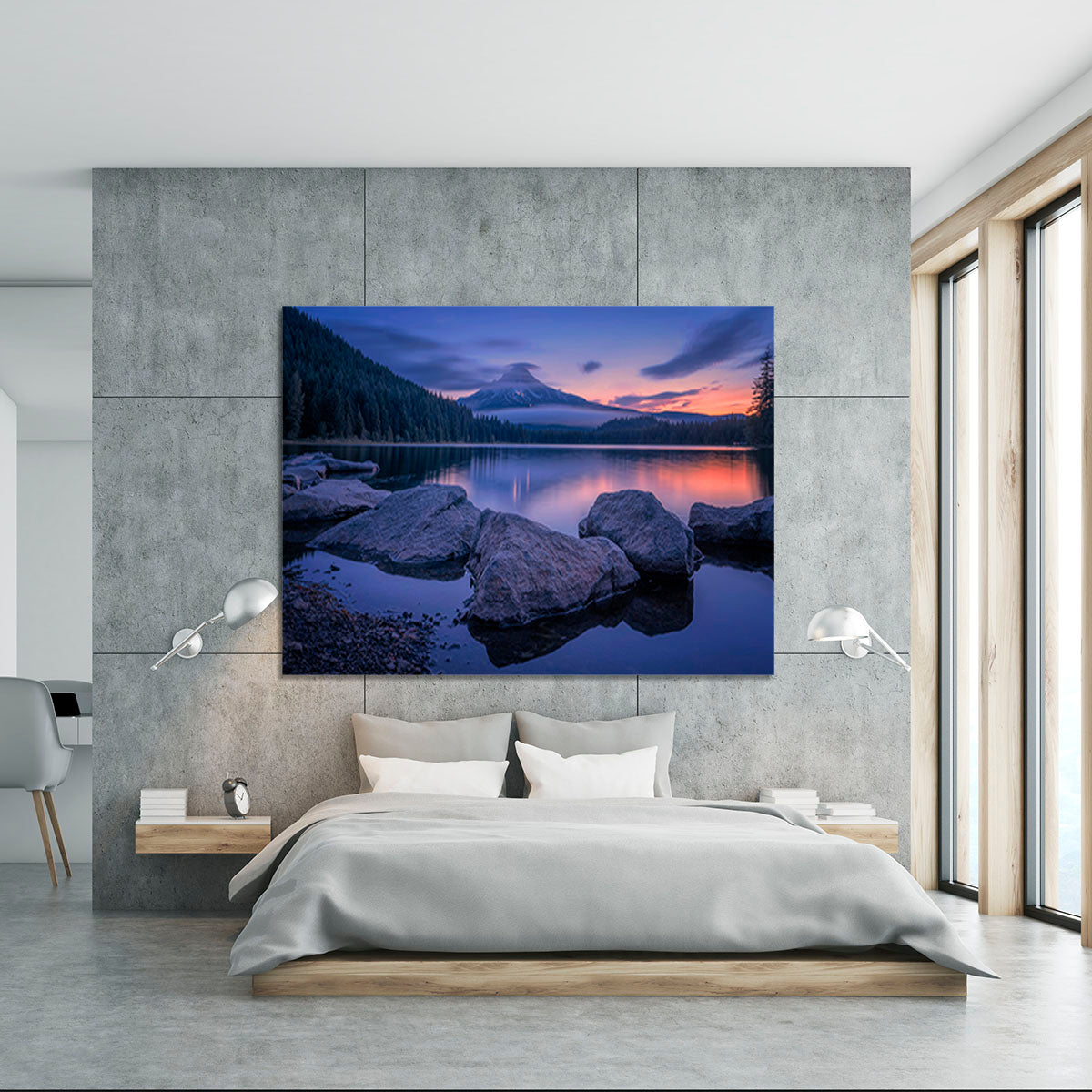 Twilight At Trillium Lake Canvas Print or Poster - Canvas Art Rocks - 5