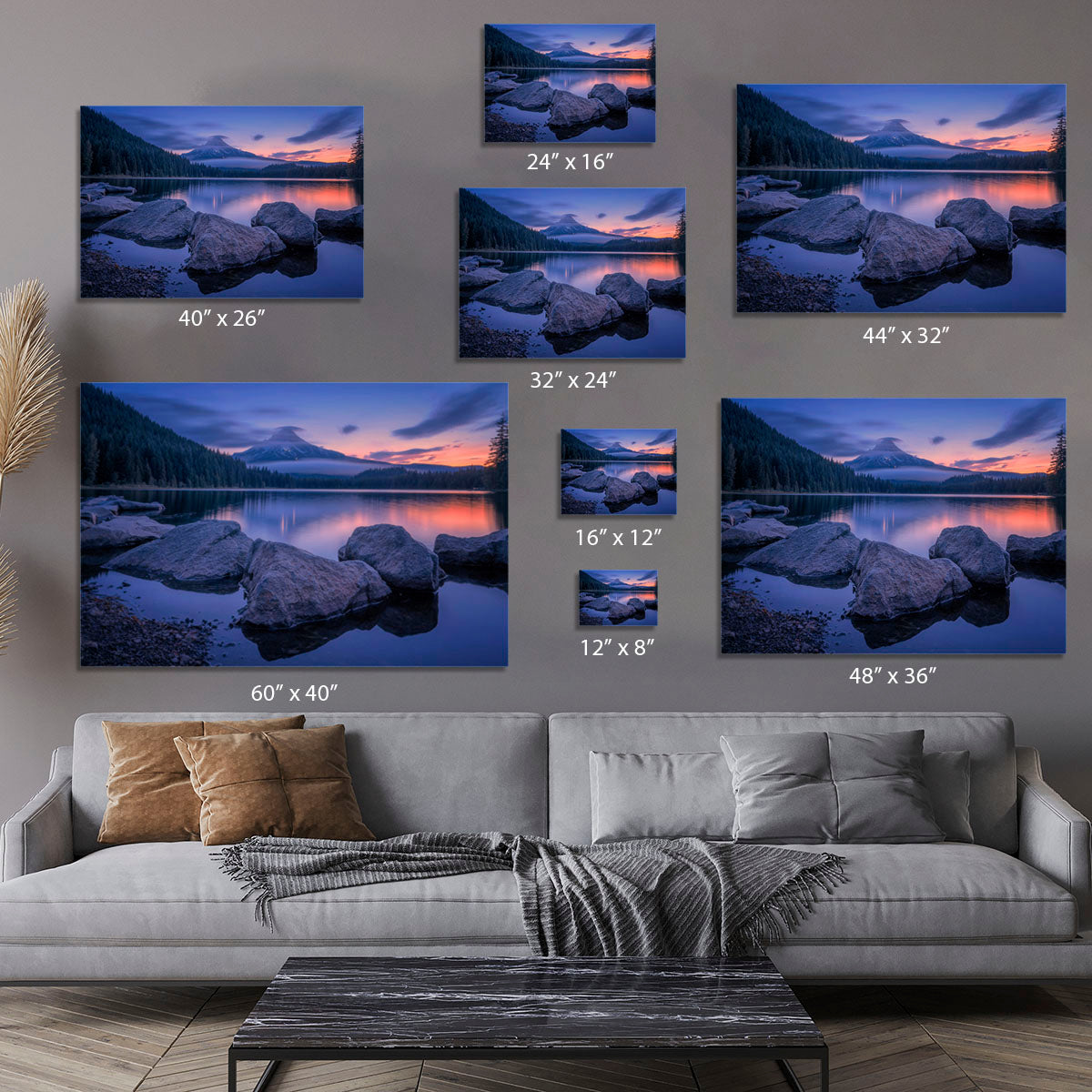 Twilight At Trillium Lake Canvas Print or Poster - Canvas Art Rocks - 7