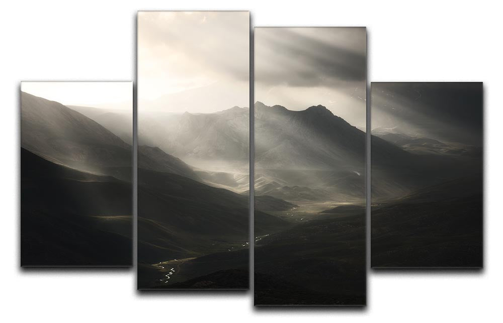 Sun Rays Mood 4 Split Panel Canvas - Canvas Art Rocks - 1
