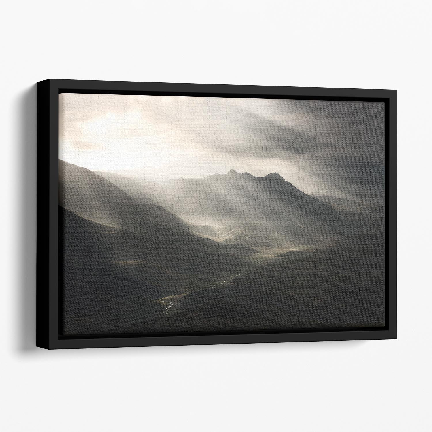 Sun Rays Mood Floating Framed Canvas - Canvas Art Rocks - 1