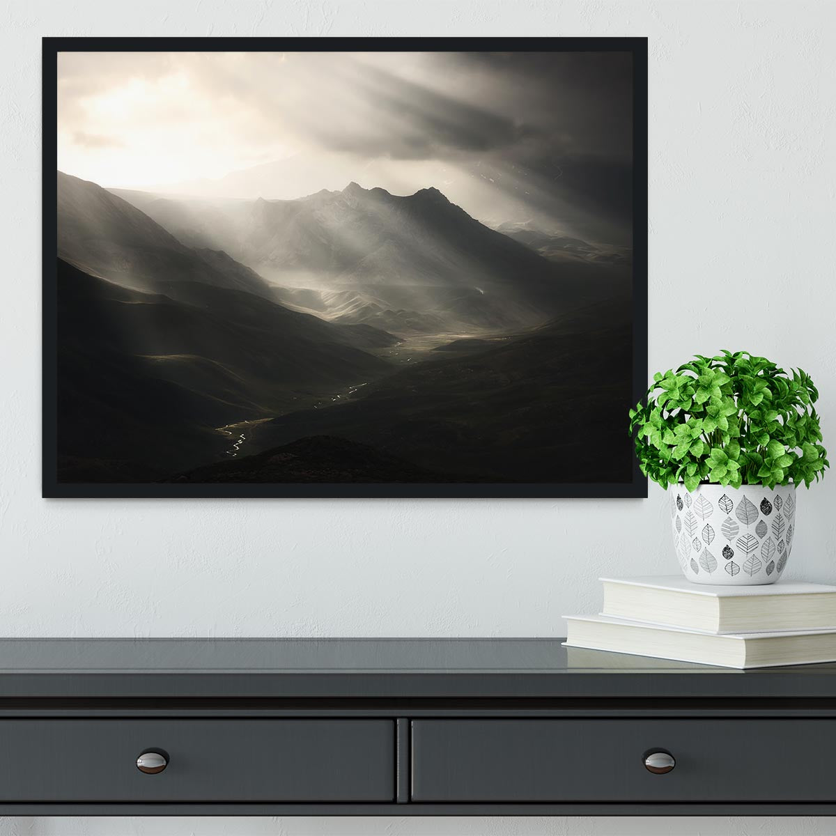 Sun Rays Mood Framed Print - Canvas Art Rocks - 2