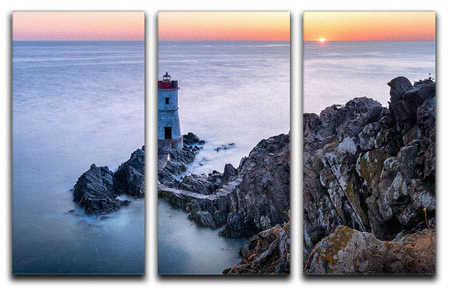 Two Lights 3 Split Panel Canvas Print - Canvas Art Rocks - 1