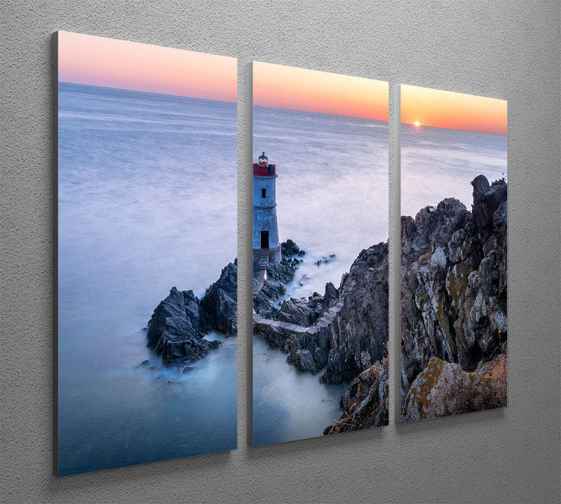 Two Lights 3 Split Panel Canvas Print - Canvas Art Rocks - 2