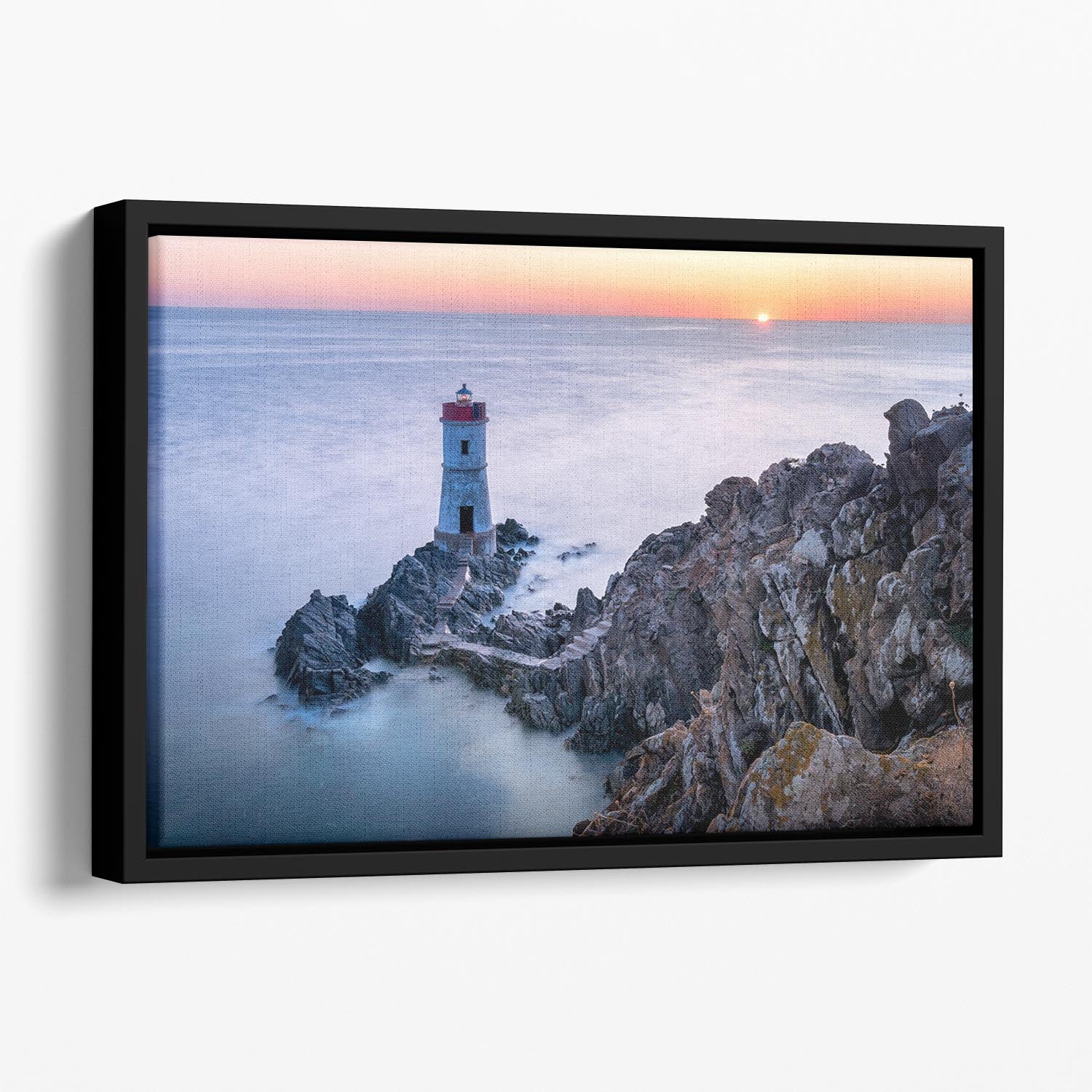 Two Lights Floating Framed Canvas - Canvas Art Rocks - 1