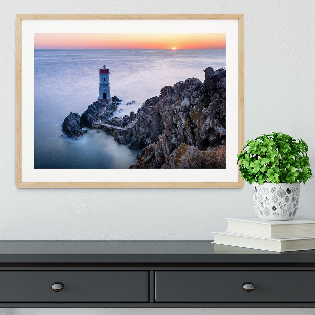 Two Lights Framed Print - Canvas Art Rocks - 3