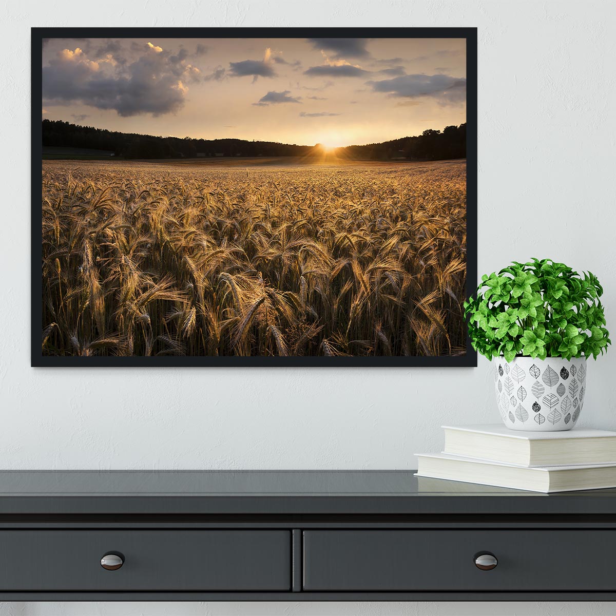 Fields Of Gold Framed Print - Canvas Art Rocks - 2