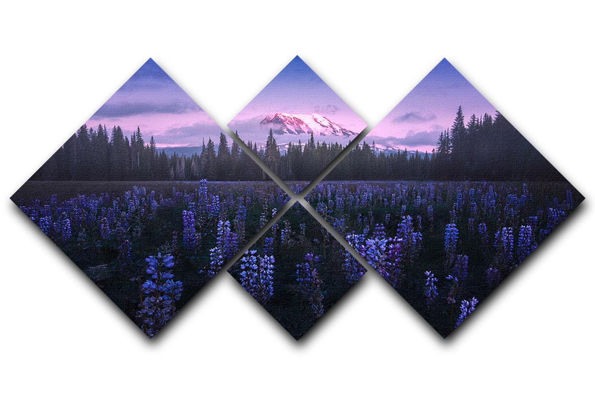 Adam's Lupine 4 Square Multi Panel Canvas - Canvas Art Rocks - 1