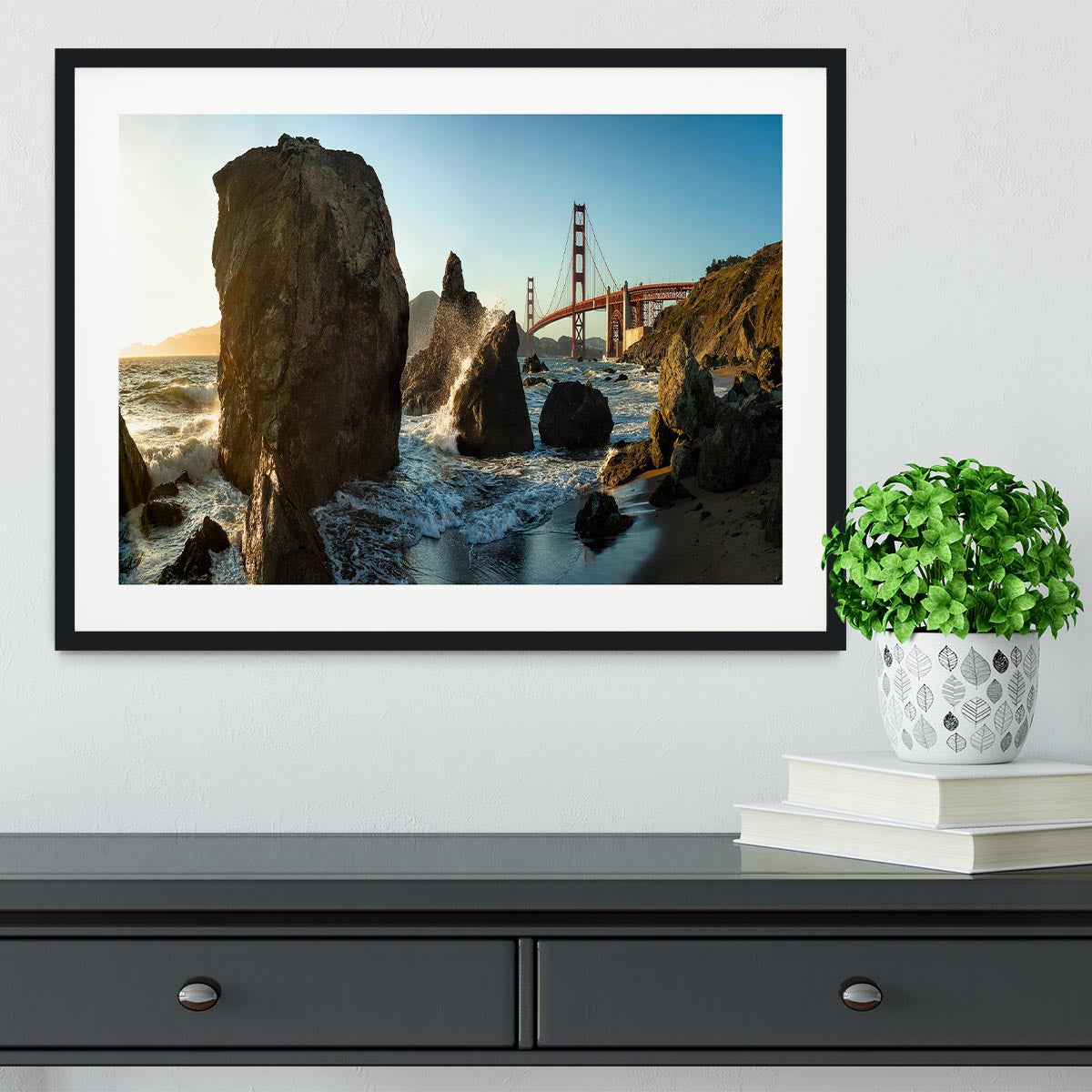 The Golden Gate Bridge Framed Print - Canvas Art Rocks - 1