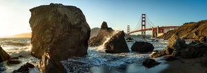 The Golden Gate Bridge Wall Mural Wallpaper - Canvas Art Rocks - 1