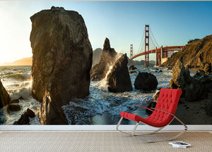 The Golden Gate Bridge Wall Mural Wallpaper - Canvas Art Rocks - 2