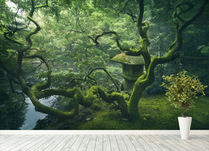 Japanese Tree Wall Mural Wallpaper - Canvas Art Rocks - 4