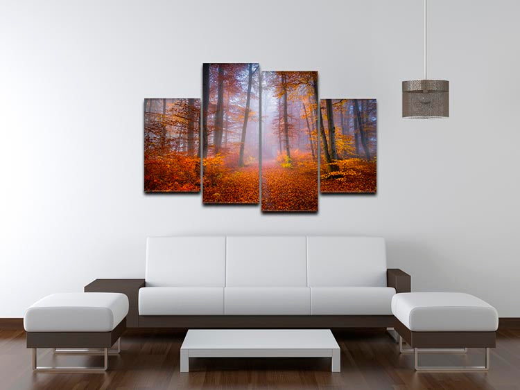 October Trail 4 Split Panel Canvas - Canvas Art Rocks - 3