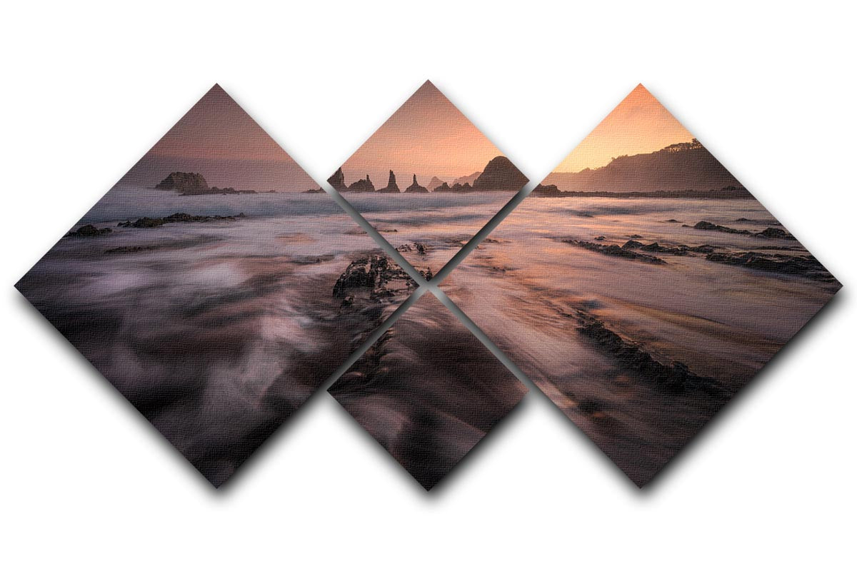 Gueirua 4 Square Multi Panel Canvas - Canvas Art Rocks - 1