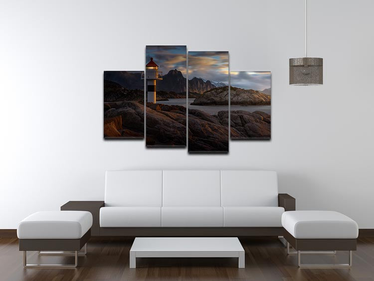 Lofoten Reflections 4 Split Panel Canvas - Canvas Art Rocks - 3