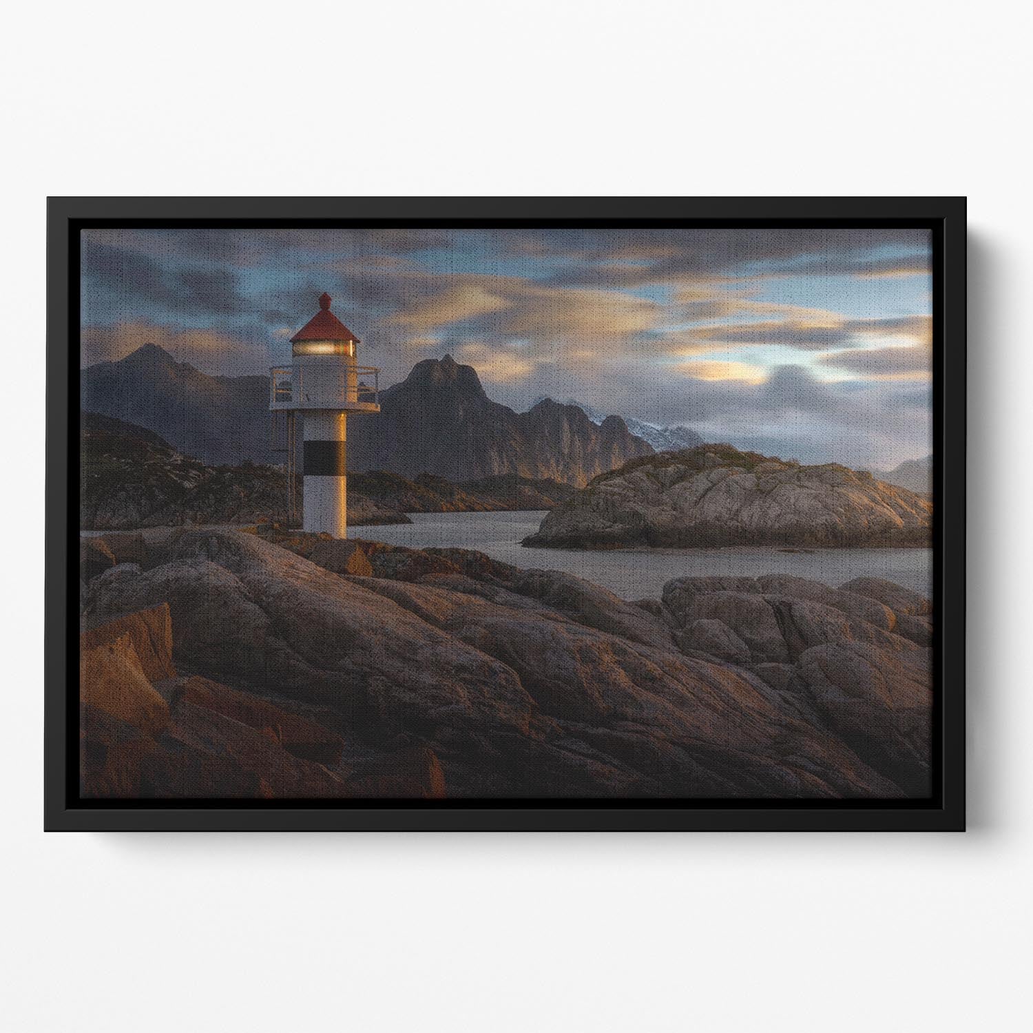 Lofoten Reflections Floating Framed Canvas - Canvas Art Rocks - 2