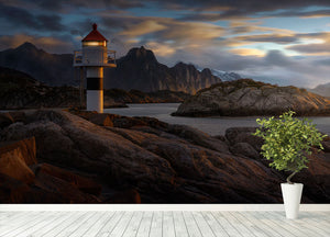 Lofoten Reflections Wall Mural Wallpaper - Canvas Art Rocks - 4