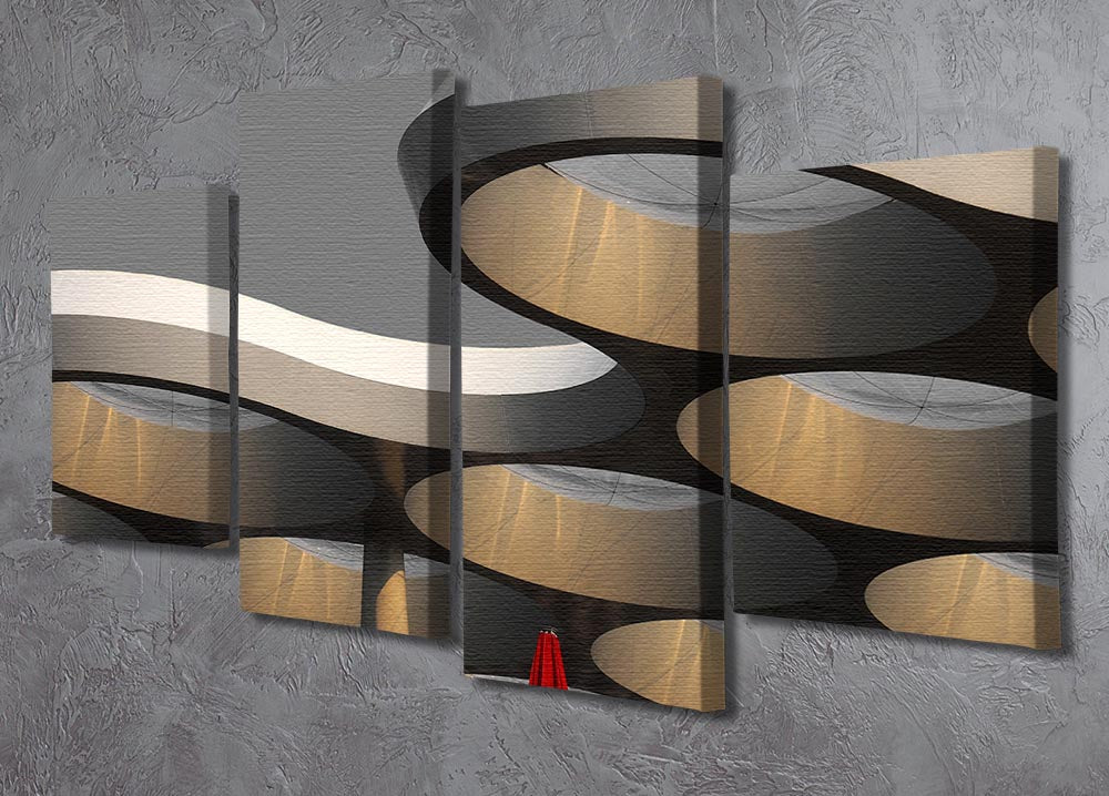 Golden Canopy 4 Split Panel Canvas - Canvas Art Rocks - 2