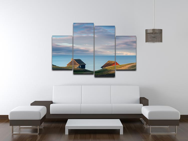 Cabins 4 Split Panel Canvas - Canvas Art Rocks - 3