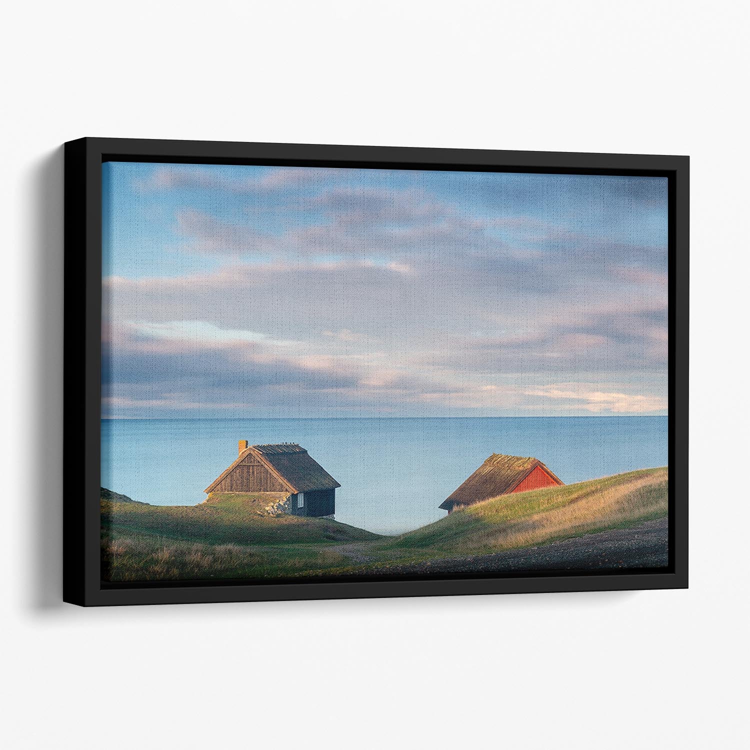 Cabins Floating Framed Canvas - Canvas Art Rocks - 1