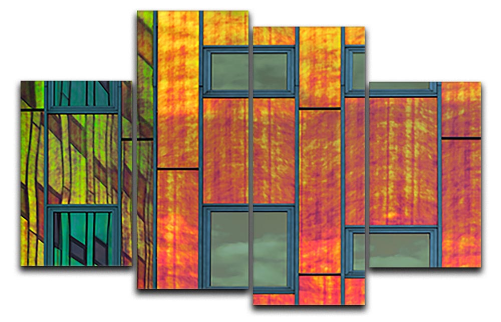 Colour Reflections 4 Split Panel Canvas - Canvas Art Rocks - 1