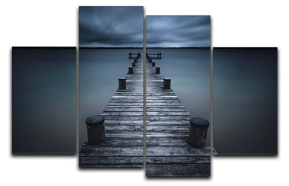 Dark 4 Split Panel Canvas - Canvas Art Rocks - 1