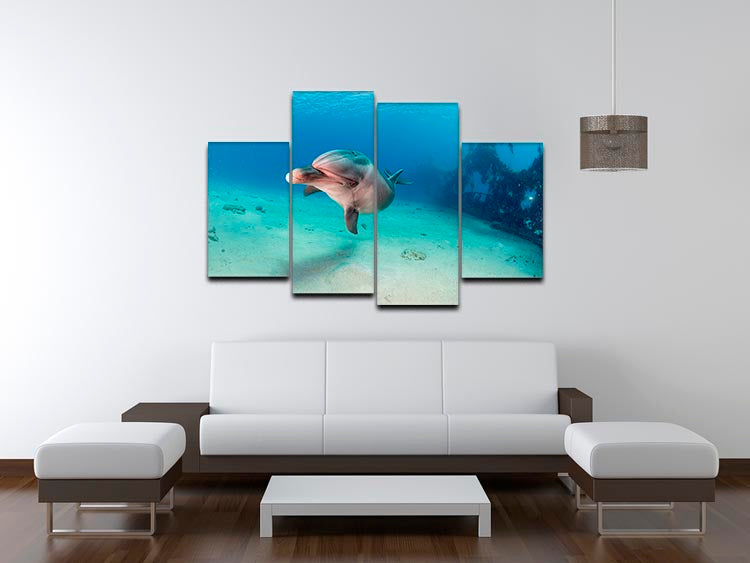 Dolphin 4 Split Panel Canvas - Canvas Art Rocks - 3