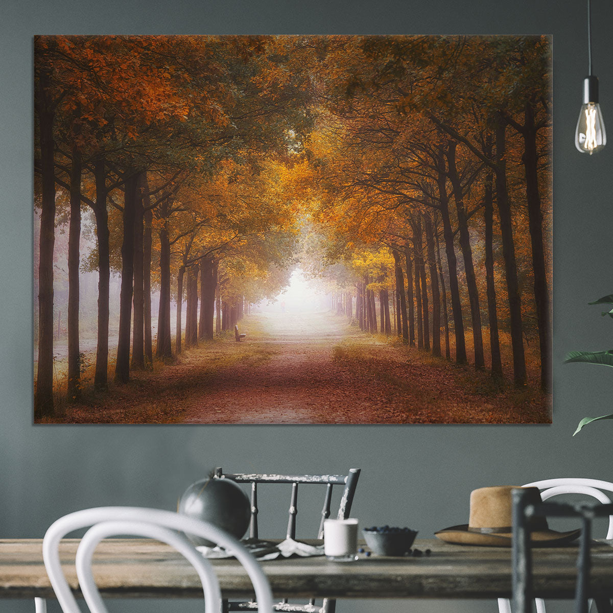 Foggy Autumn Dream Canvas Print or Poster - Canvas Art Rocks - 3