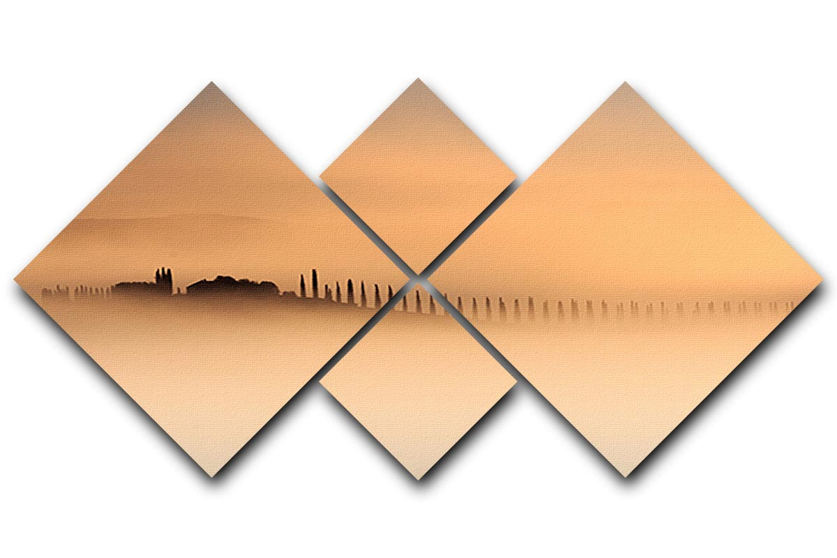 Foggy Sunrise 4 Square Multi Panel Canvas - Canvas Art Rocks - 1